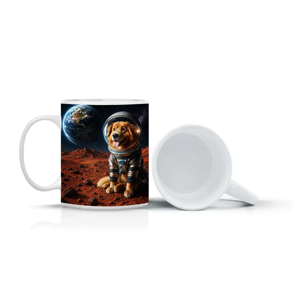 Golden Retriever Astronaut Dog On Mars – Mugs