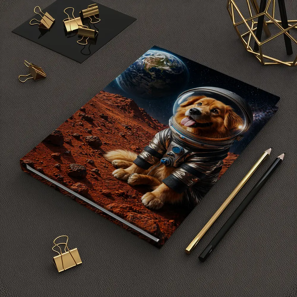 Golden Retriever Astronaut Dog On Mars – Notebooks