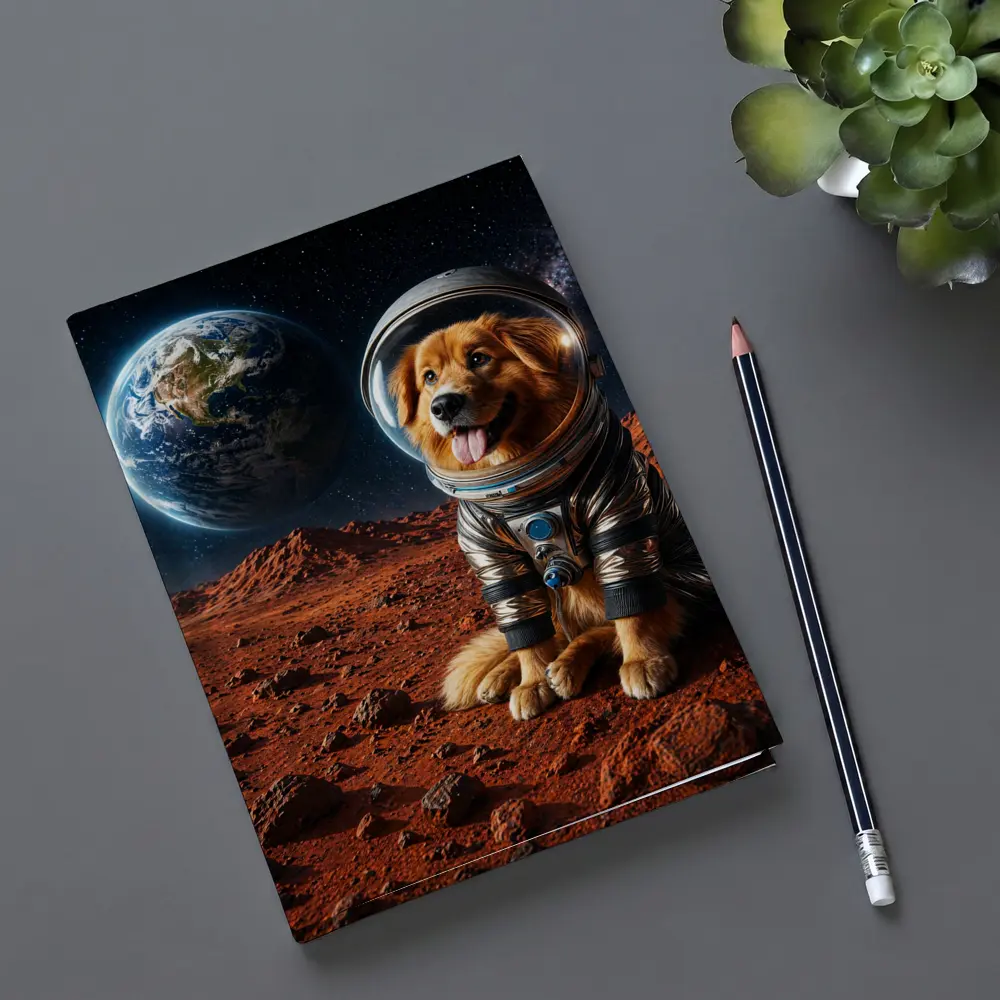 Golden Retriever Astronaut Dog On Mars – Notebooks
