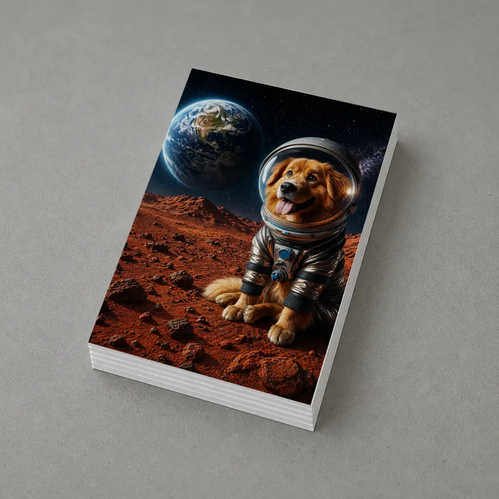 Golden Retriever Astronaut Dog On Mars – Postcards