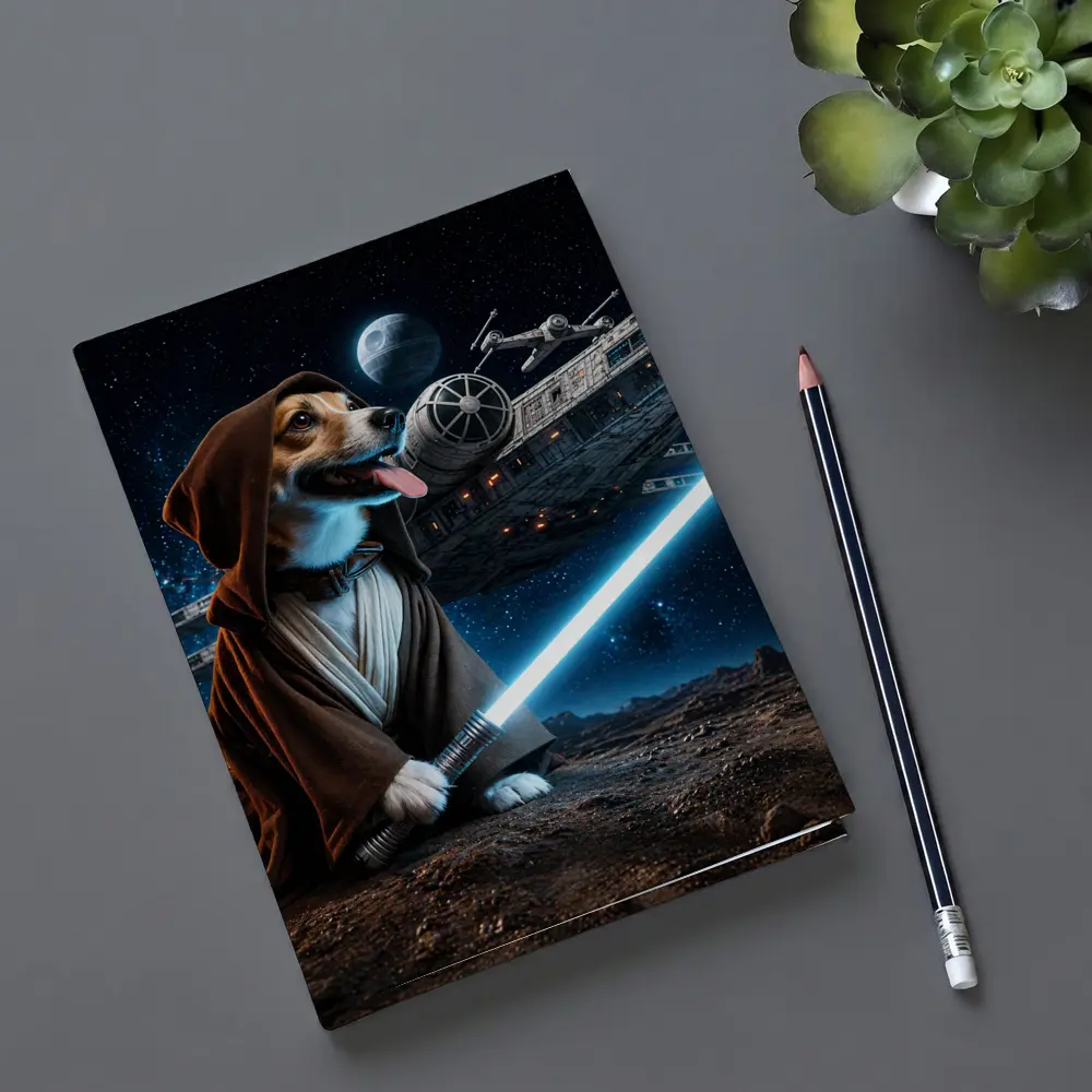Beagle Jedi Knight Lightsaber Space Battle – Notebooks