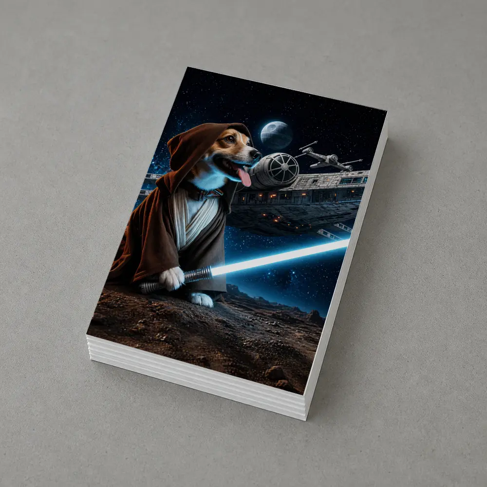 Beagle Jedi Knight Lightsaber Space Battle – Postcards