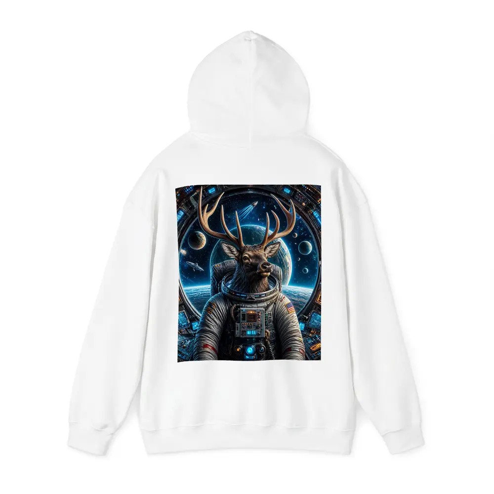 Deer Astronaut Space Station Universe Art – Hoodies