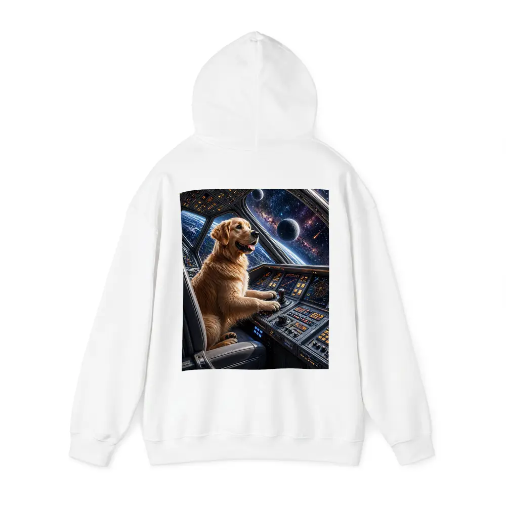 Golden Retriever Pilot Spaceship Galaxy View – Hoodies