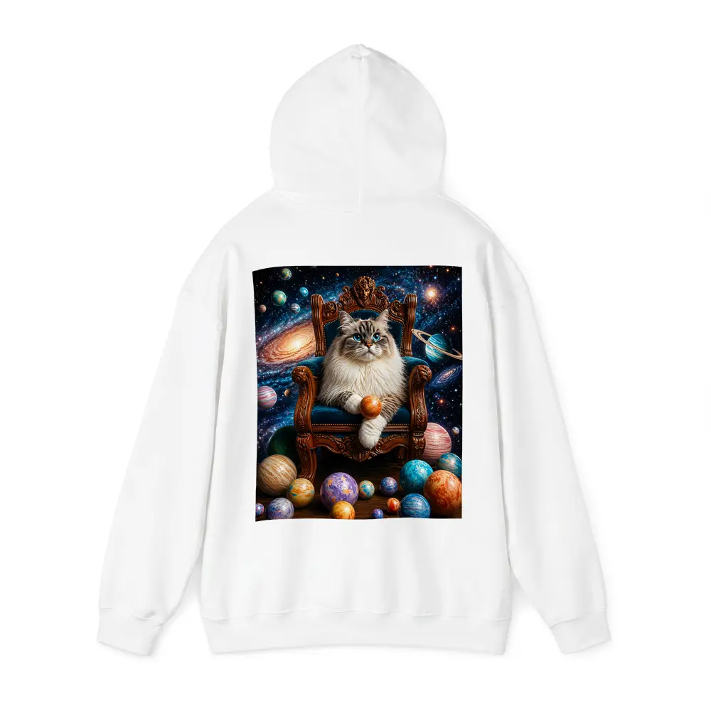 Ragdoll Cat Seated on Throne Galaxy Space – Hoodies