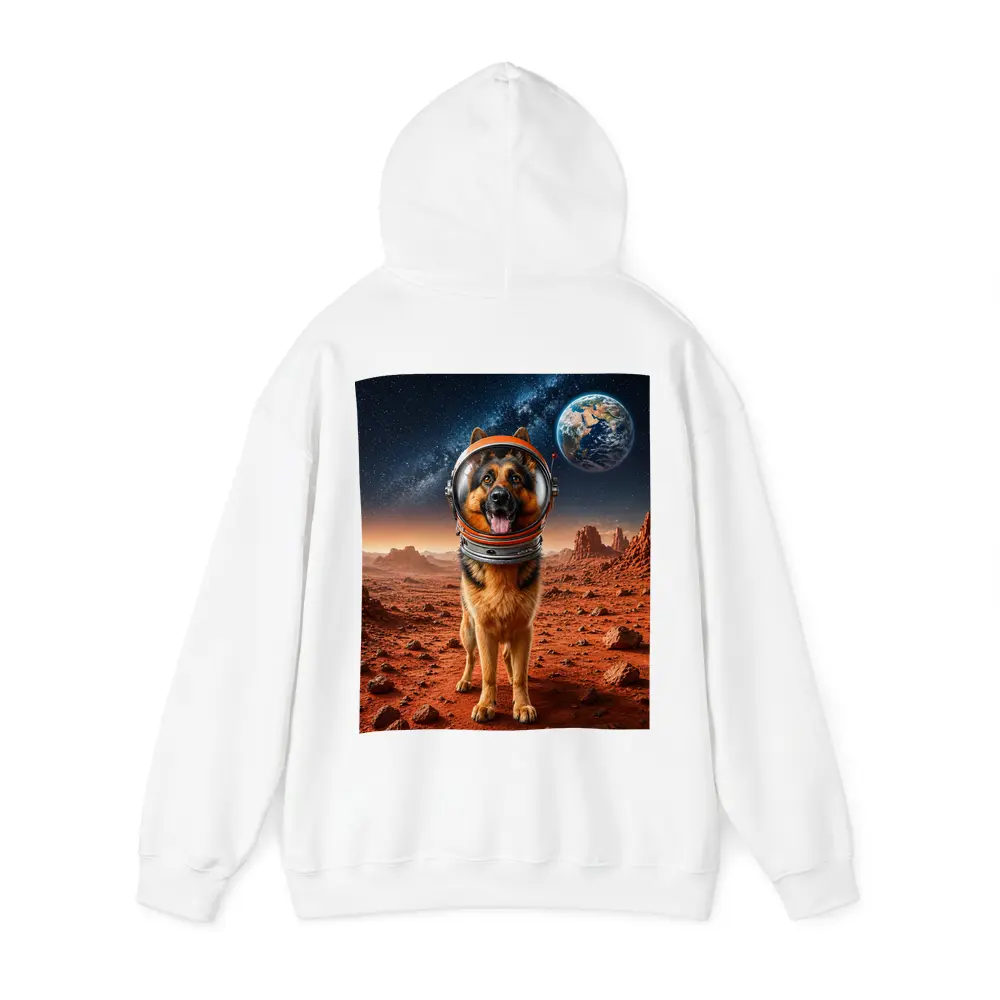 German Shepherd Astronaut On Mars Space – Hoodies