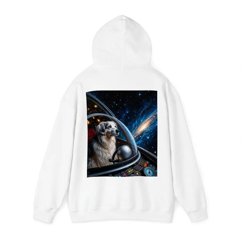 Dog Astronaut Piloting Spaceship Through Galaxy – Hoodies