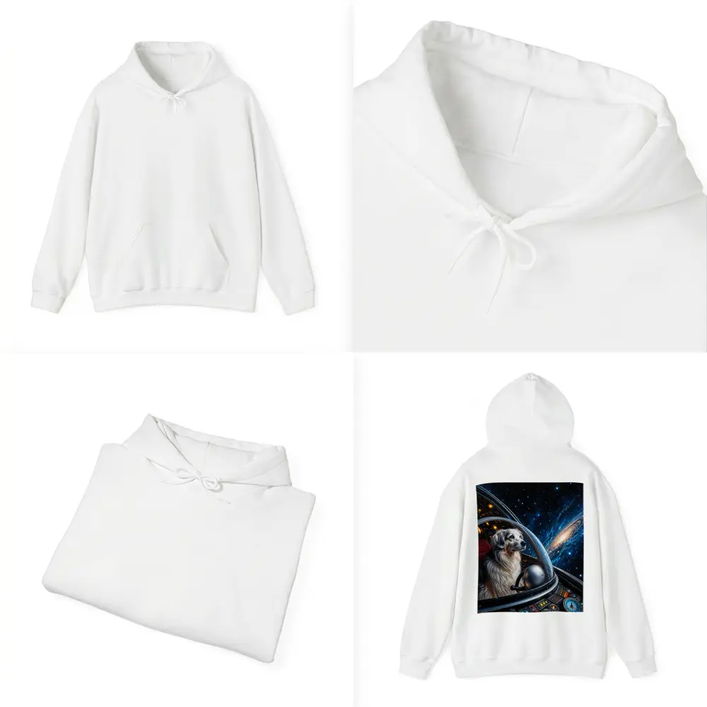 Dog Astronaut Piloting Spaceship Through Galaxy – Hoodies