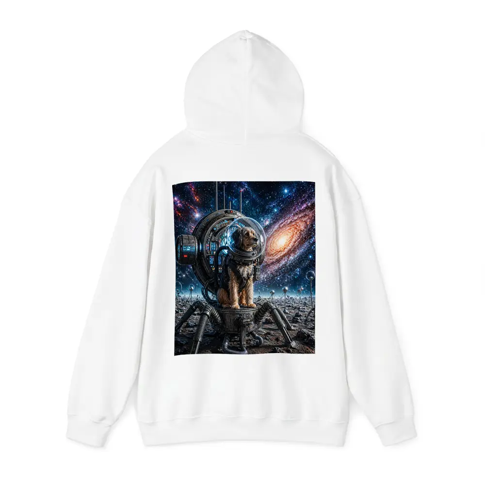 Dog Astronaut Exploring Galaxy Space Scene – Hoodies