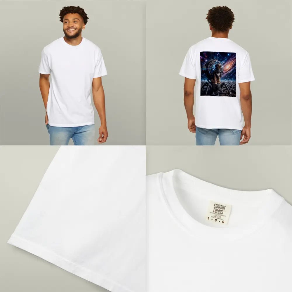 Dog Astronaut Exploring Galaxy Space Scene – T-Shirts