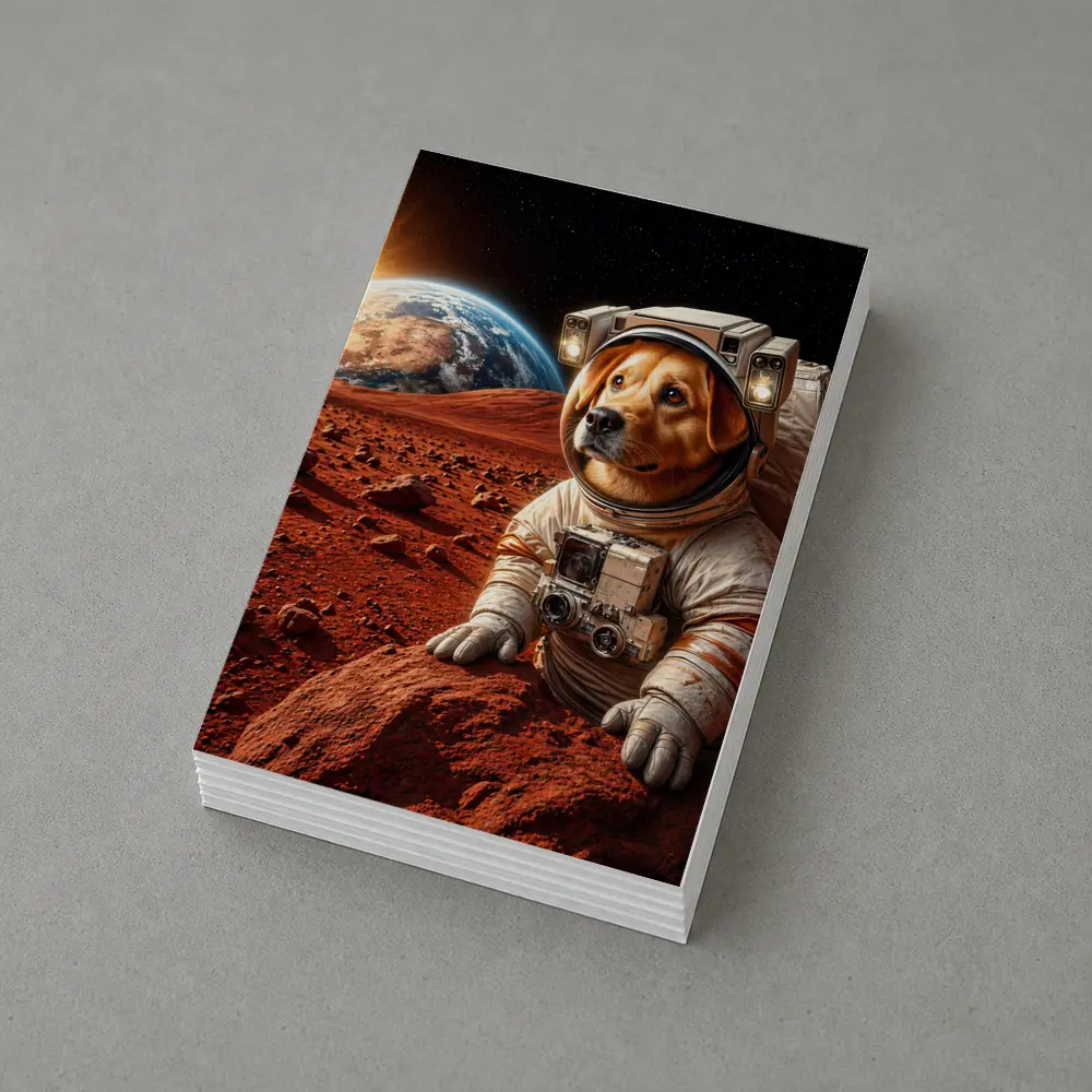 Labrador Astronaut Dog on Mars Surface – Postcards