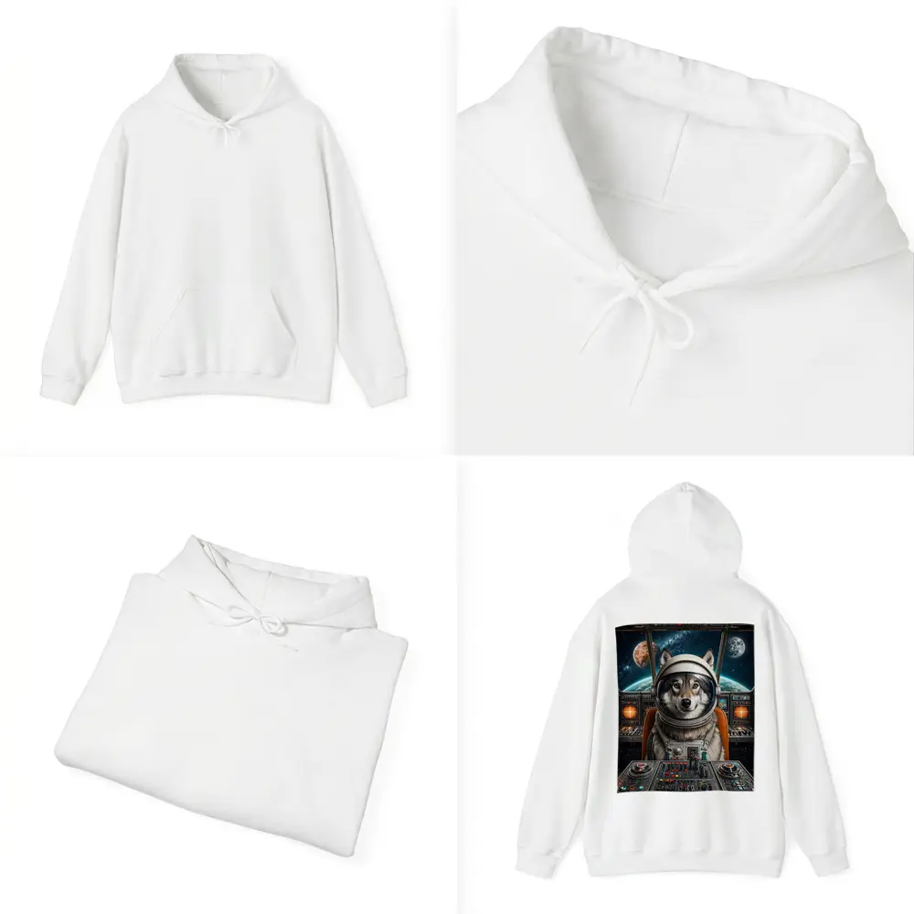 Wolf Astronaut Space Cockpit Cosmic Adventure – Hoodies