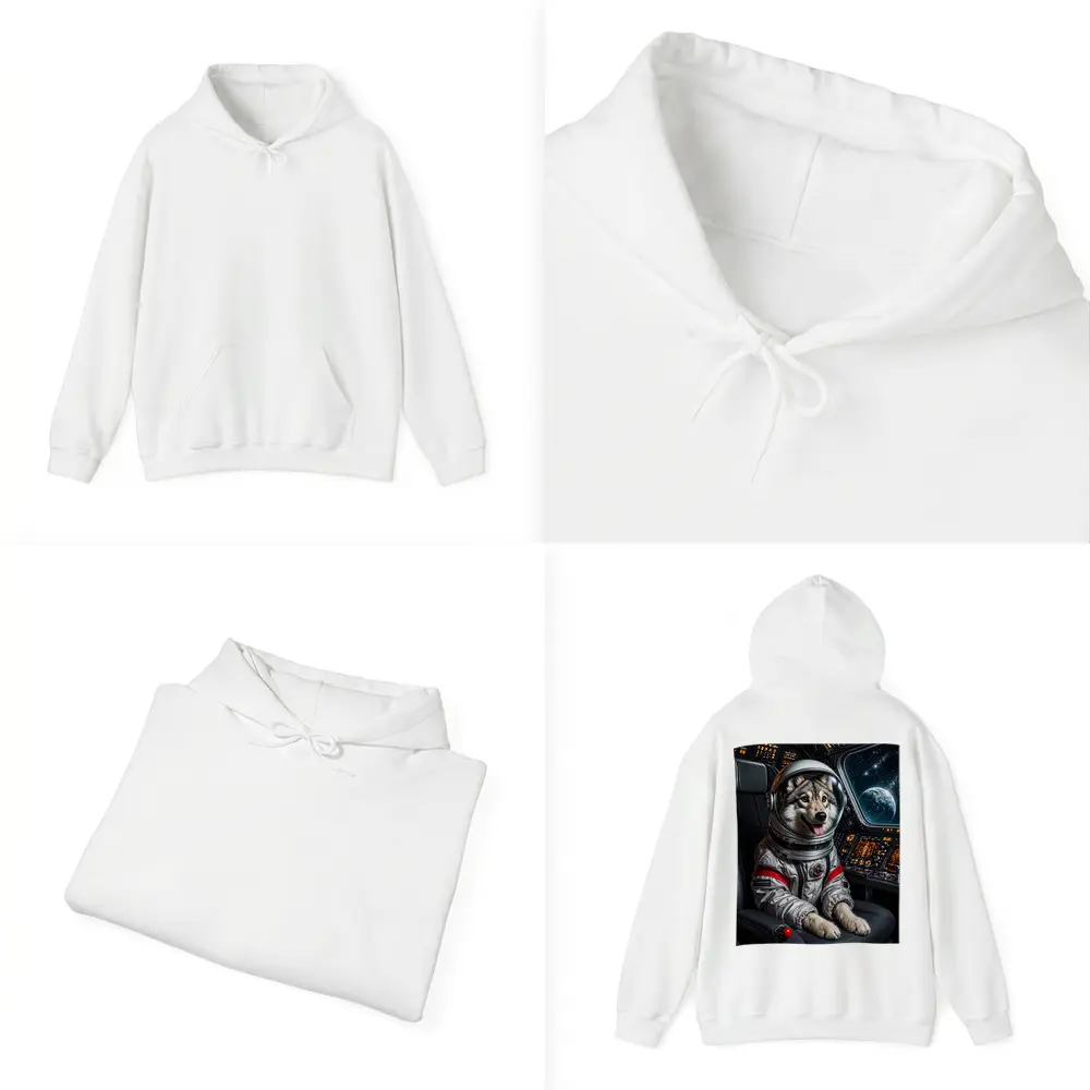Siberian Husky Astronaut Inside Starship Cockpit – Hoodies