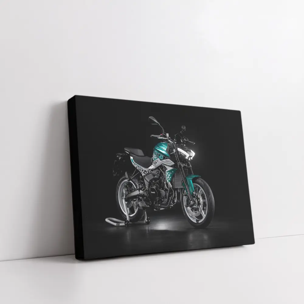 Benelli Naked Bike Teal Dark Studio – Wall Art