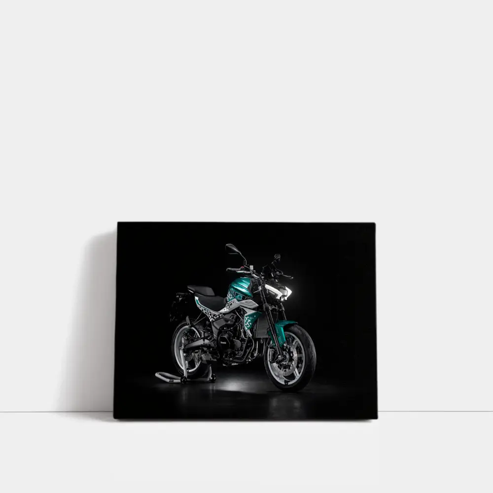 Benelli Naked Bike Teal Dark Studio – Wall Art