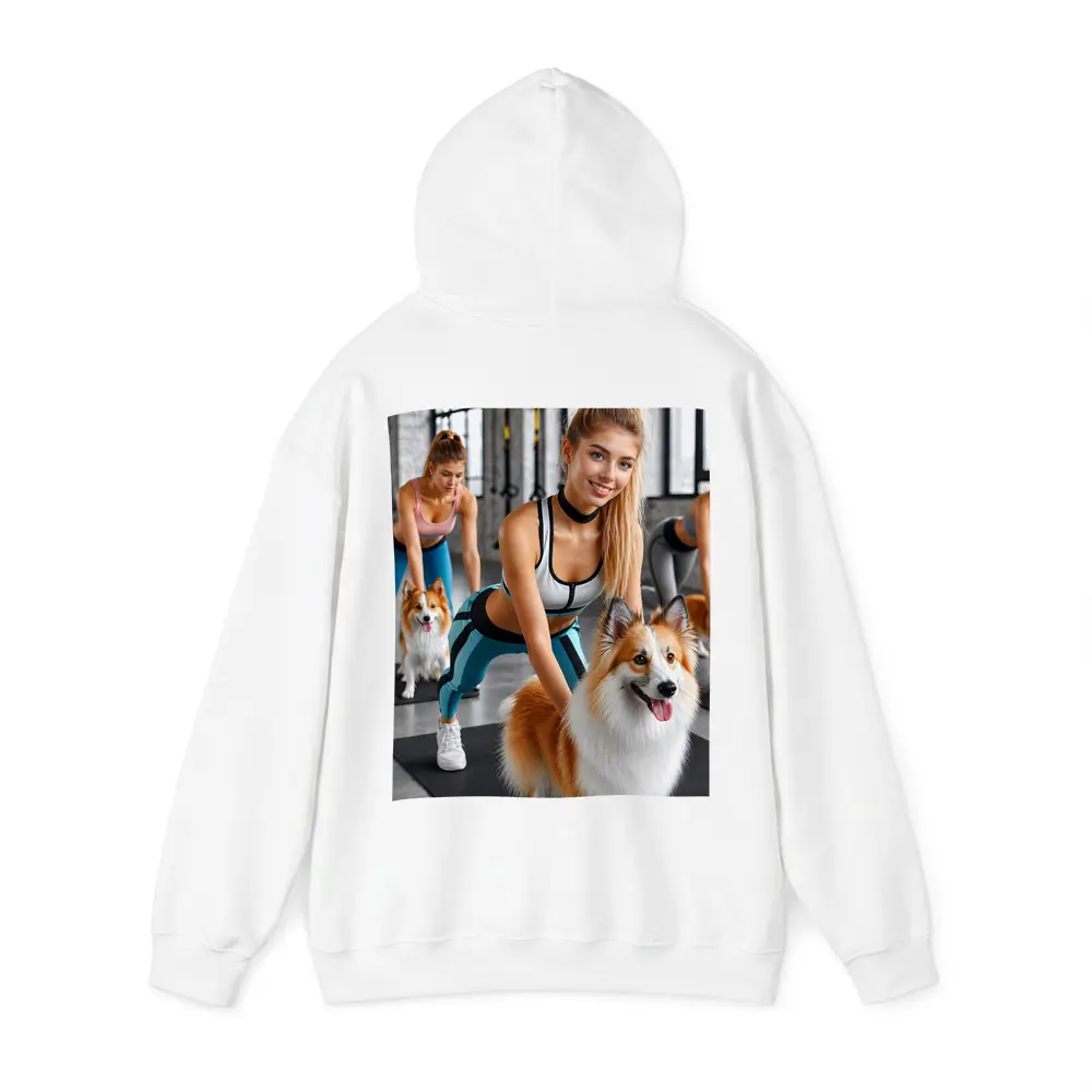 Women Working Out With Shetland Sheepdogs Gym – Hoodies