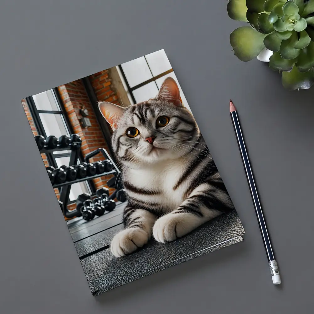 American Shorthair Cat Gym Fitness Setting – Notebooks