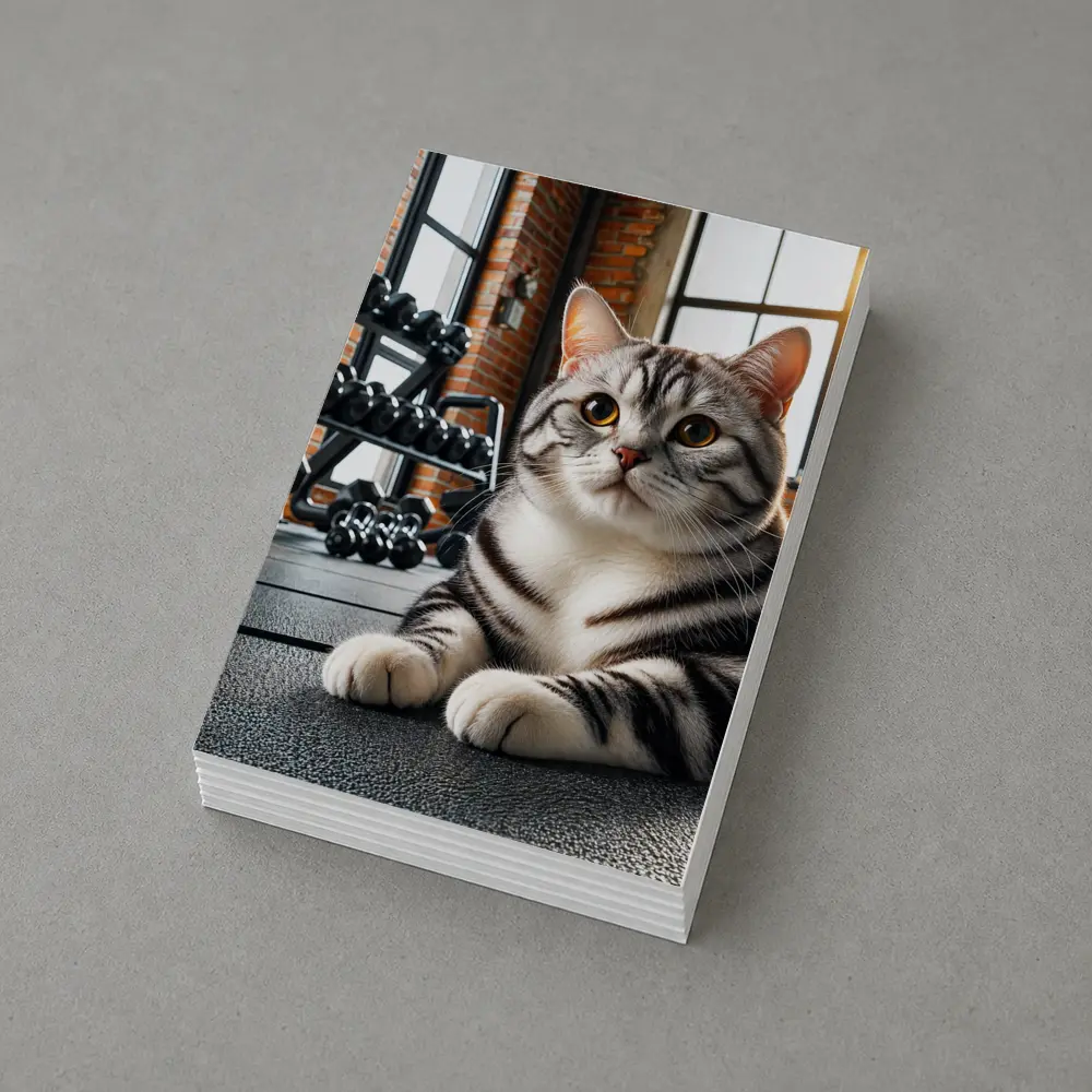American Shorthair Cat Gym Fitness Setting – Postcards