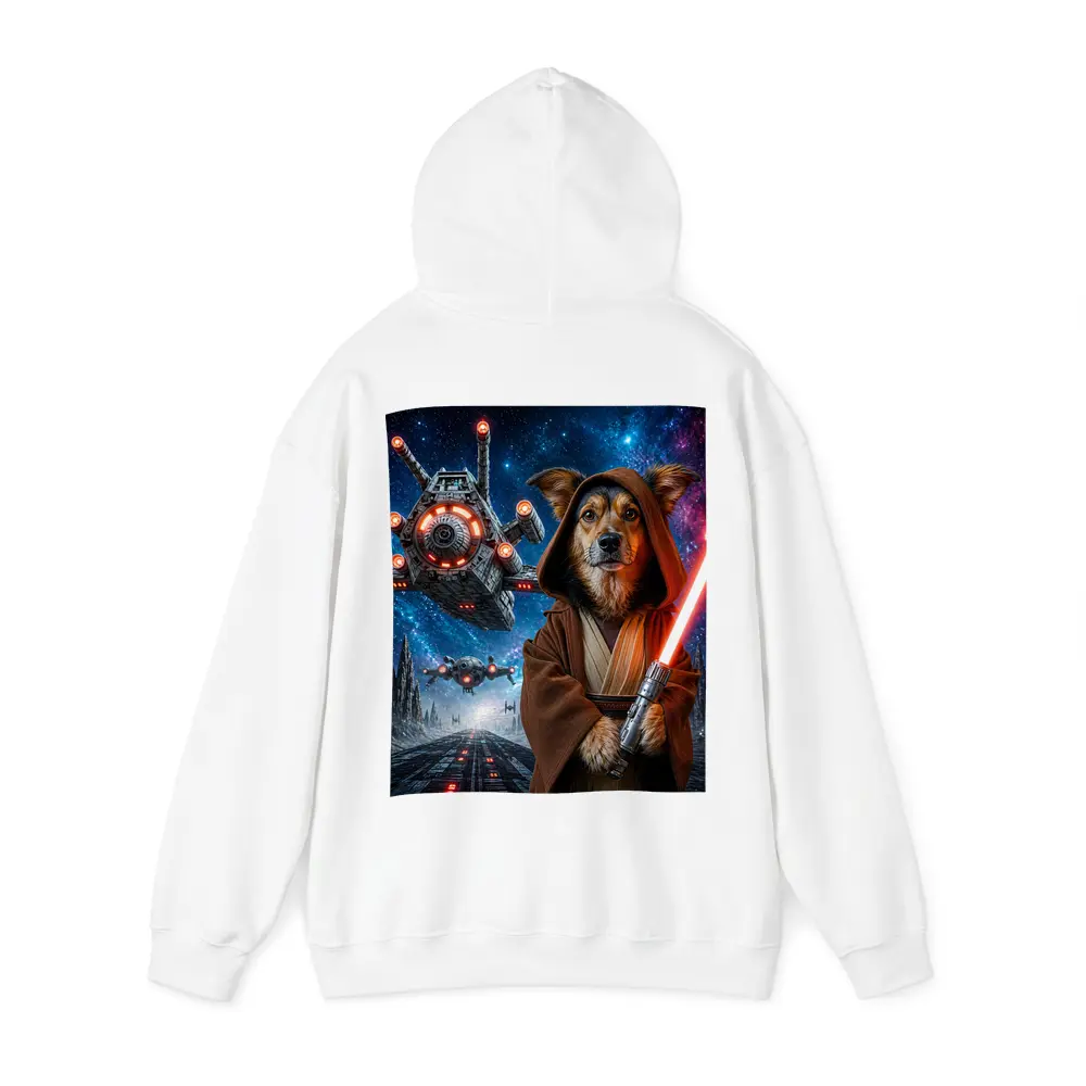 Jedi Dog With Lightsaber In Space – Hoodies