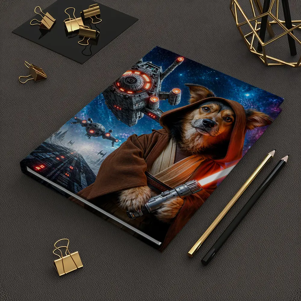 Jedi Dog With Lightsaber In Space – Notebooks