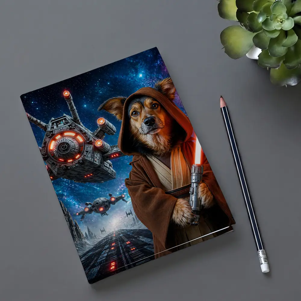 Jedi Dog With Lightsaber In Space – Notebooks