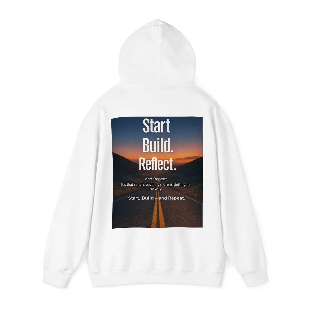 Start Build Reflect Goals Motivational Road Print – Hoodies