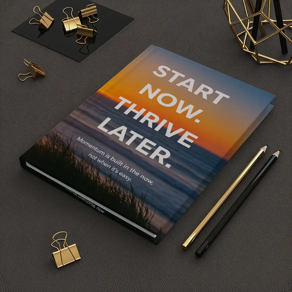 Start Now Thrive Later Sunset Motivation – Notebooks