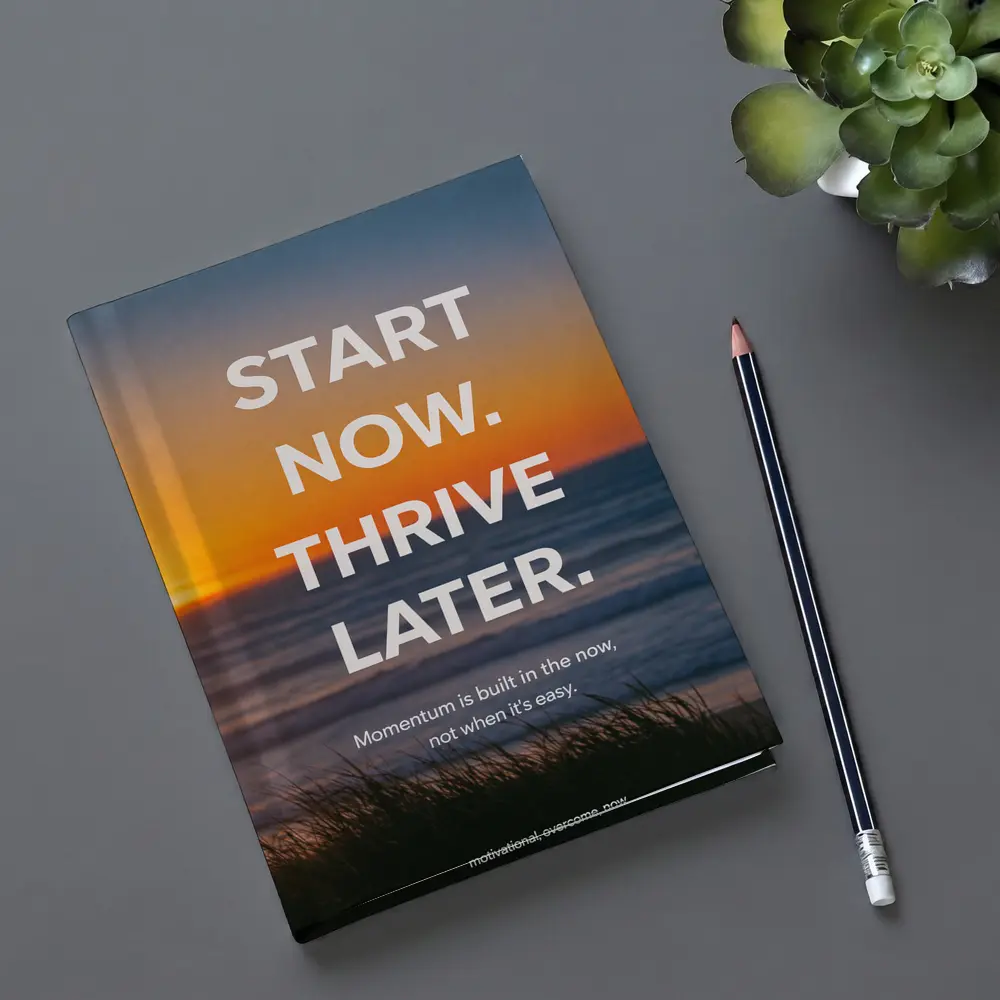 Start Now Thrive Later Sunset Motivation – Notebooks