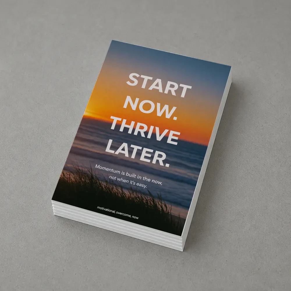 Start Now Thrive Later Sunset Motivation – Postcards