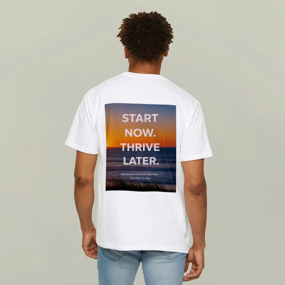 Start Now Thrive Later Sunset Motivation – T-Shirts