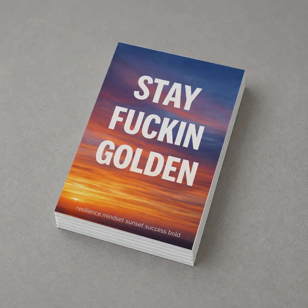 Stay Fuckin Golden Bold Sunset Quote – Postcards