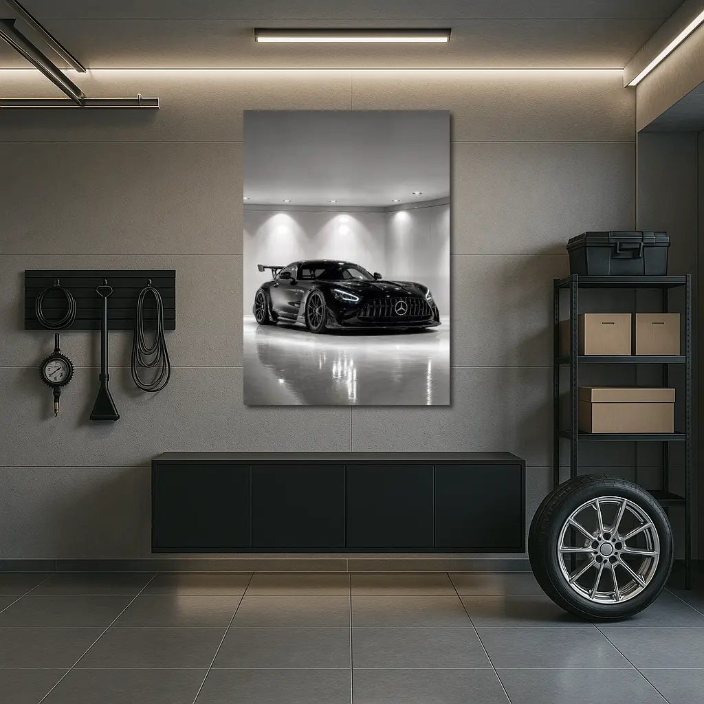 Mercedes AMG GT Black Series Garage Shot – Wall Art