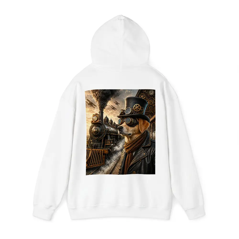 Steampunk Dog Top Hat Goggles Train Station – Hoodies