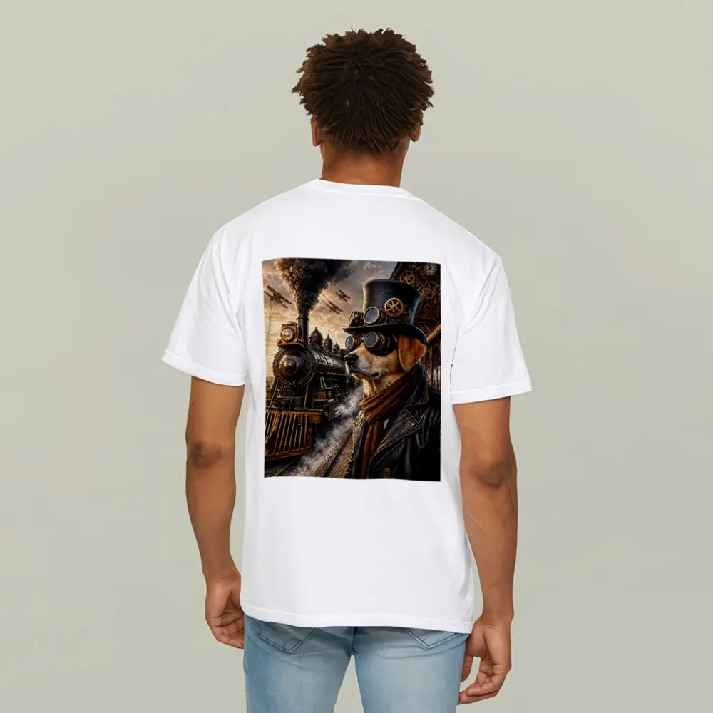 Steampunk Dog Top Hat Goggles Train Station – T-Shirts