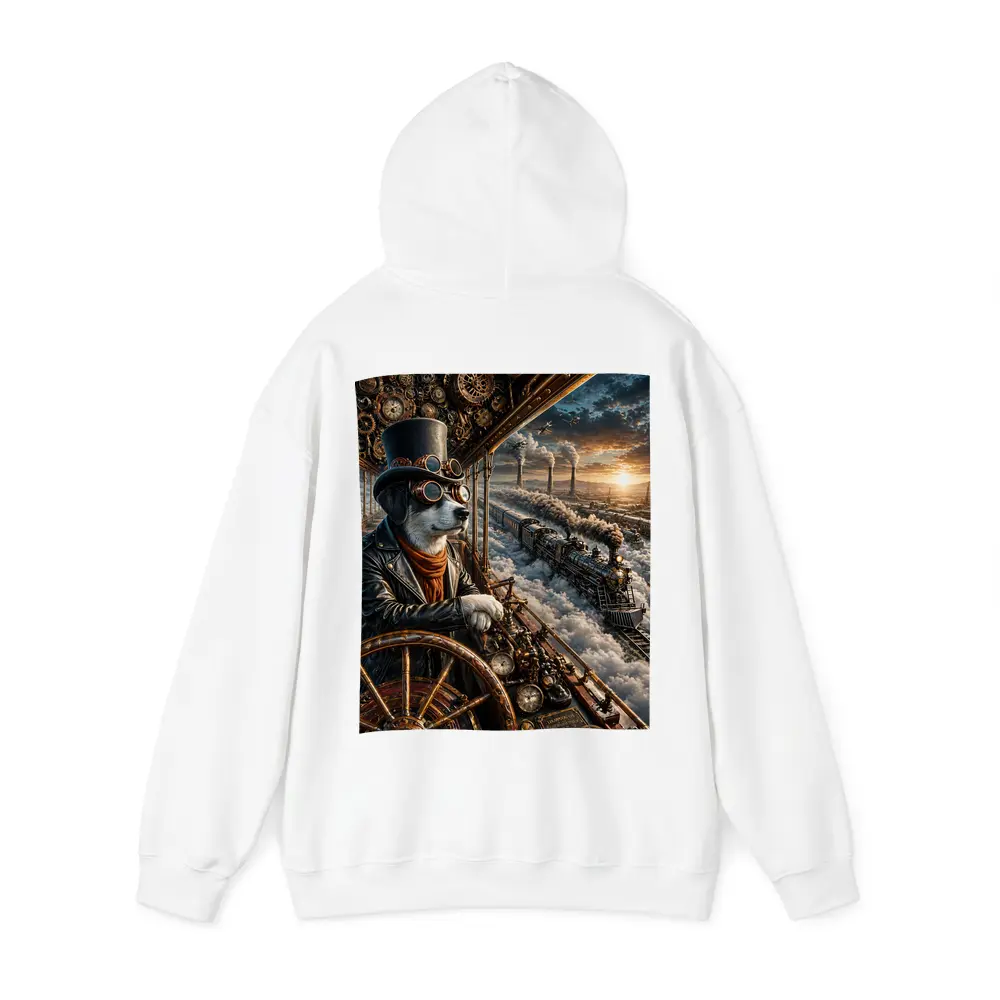 Steampunk Dog Pilot Top Hat Steam Train – Hoodies