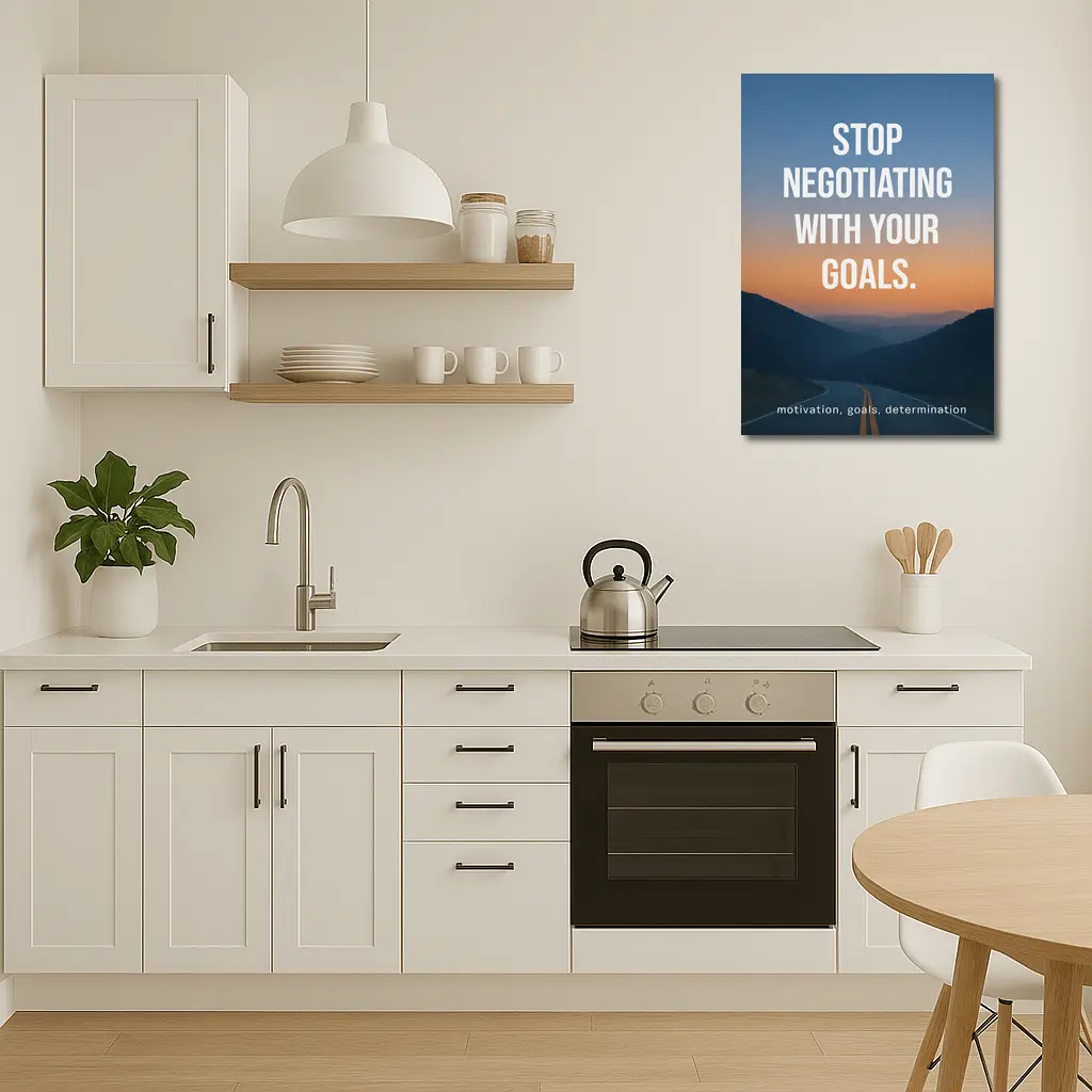 Stop Negotiating With Your Goals Motivational – Wall Art