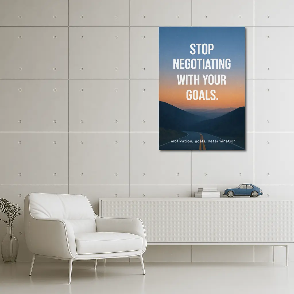 Stop Negotiating With Your Goals Motivational – Wall Art