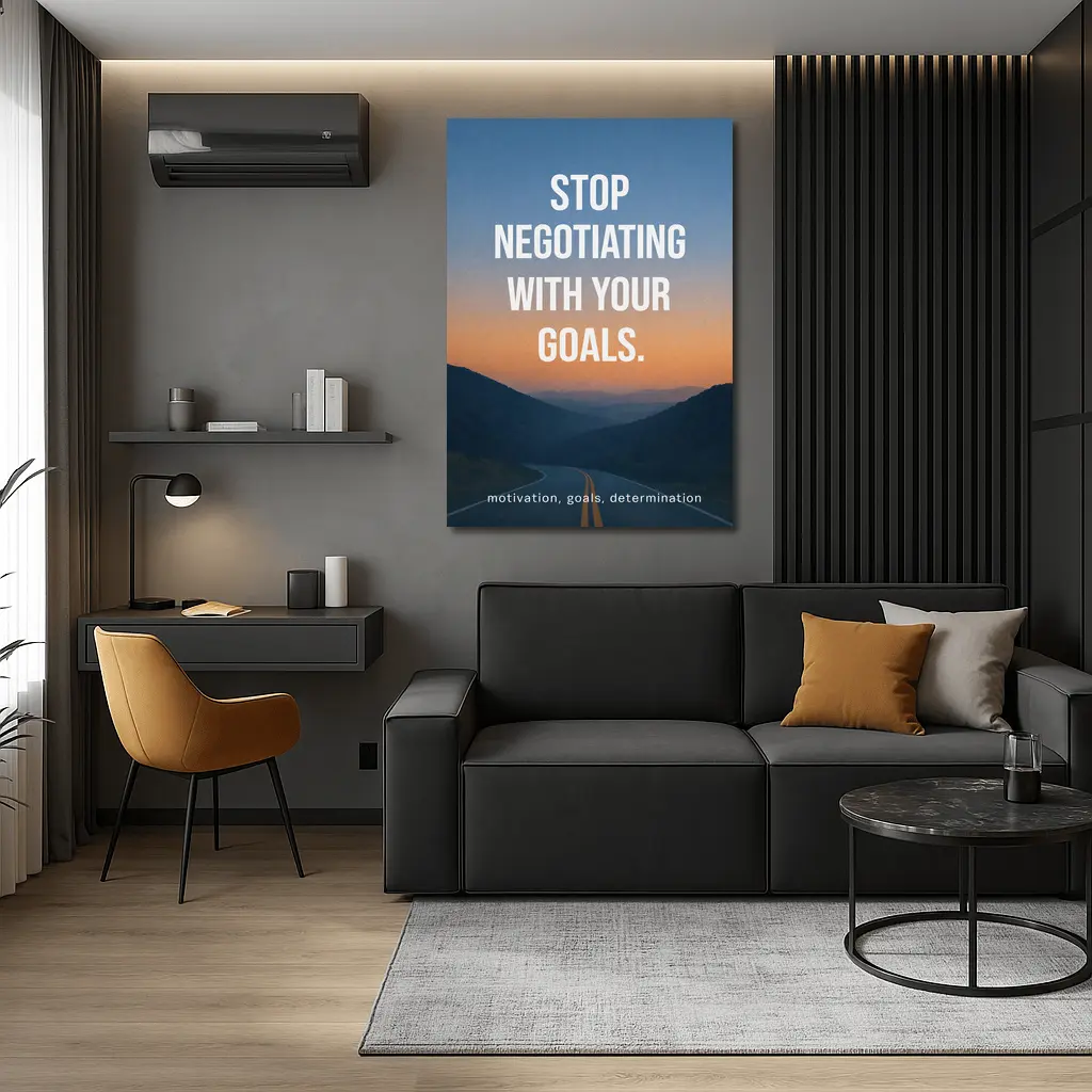 Stop Negotiating With Your Goals Motivational – Wall Art