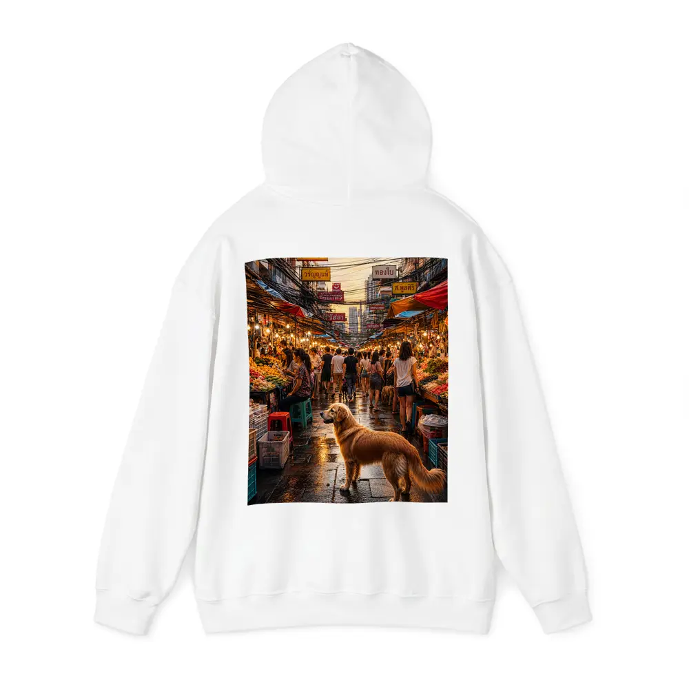 Golden Retriever Bangkok Thailand Street Market – Hoodies