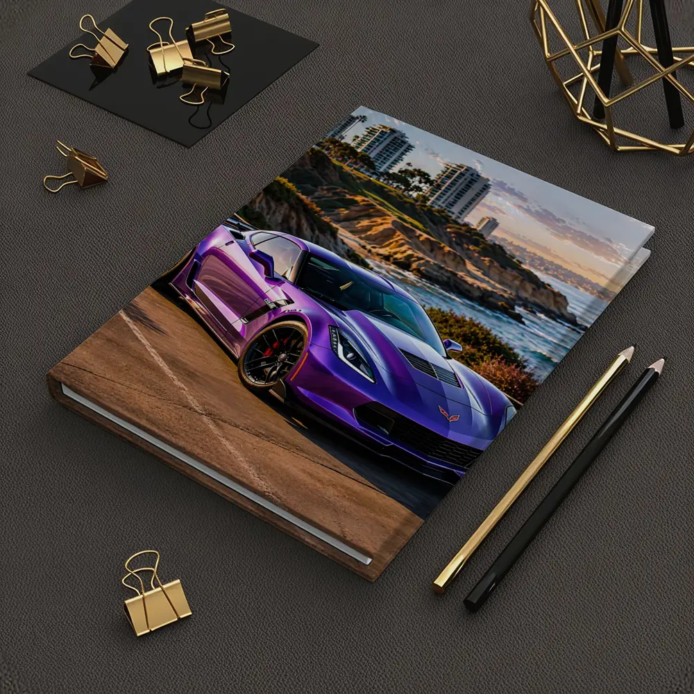 Purple Chevrolet Corvette Z06 Coastal Sunset – Notebooks