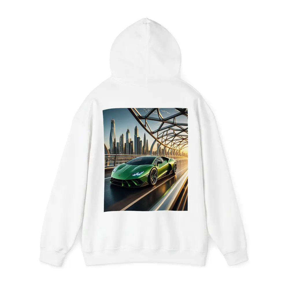 Lamborghini Huracan Green City Bridge Drive – Hoodies