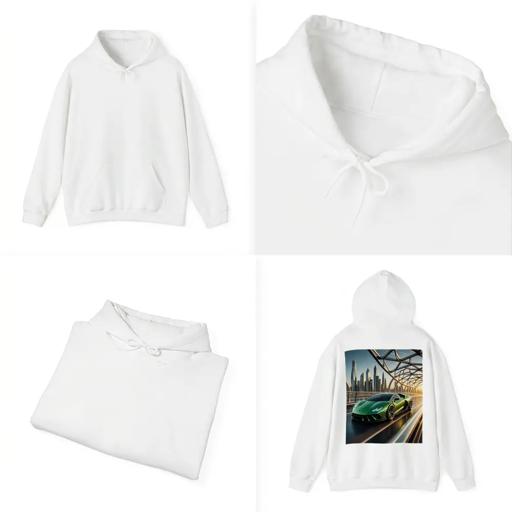 Lamborghini Huracan Green City Bridge Drive – Hoodies