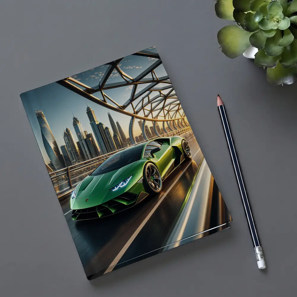 Lamborghini Huracan Green City Bridge Drive – Notebooks