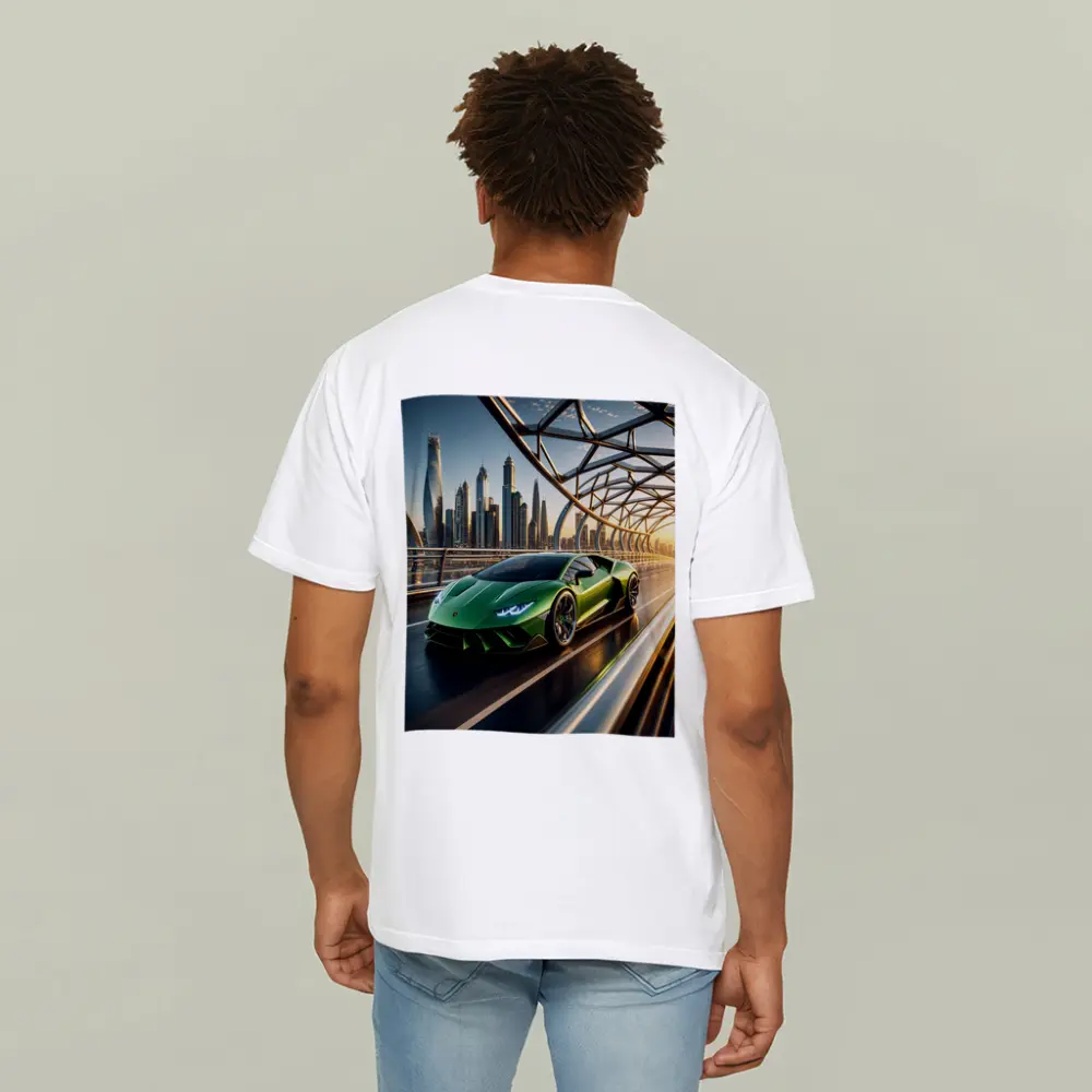 Lamborghini Huracan Green City Bridge Drive – T-Shirts