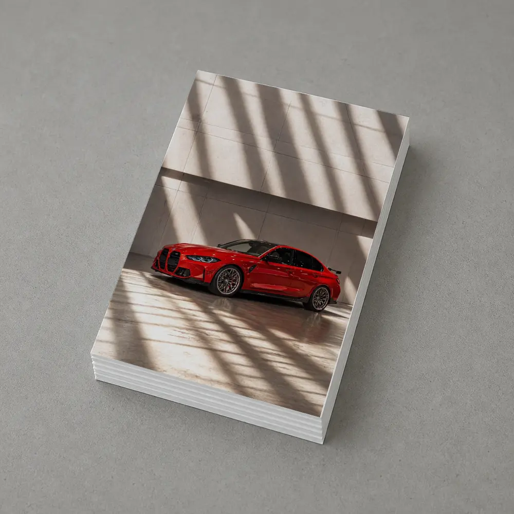 BMW M3 Red Sedan Indoor Shadow Light – Postcards