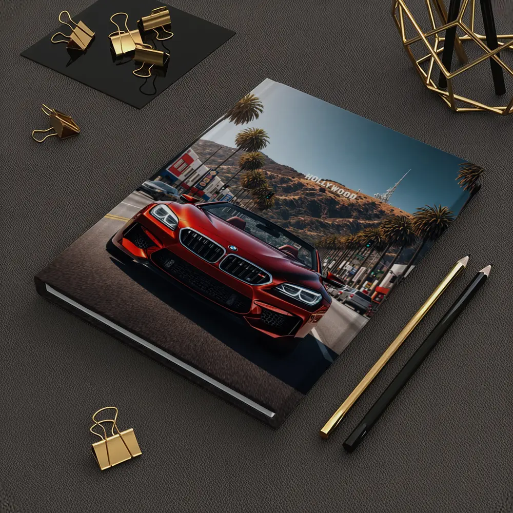 Red BMW M6 Hollywood Sign Los Angeles – Notebooks
