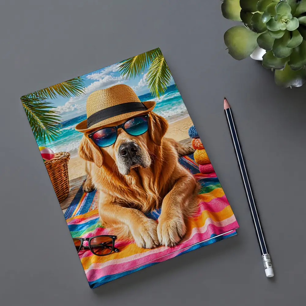Golden Retriever Beach Day Sunglasses Hat – Notebooks