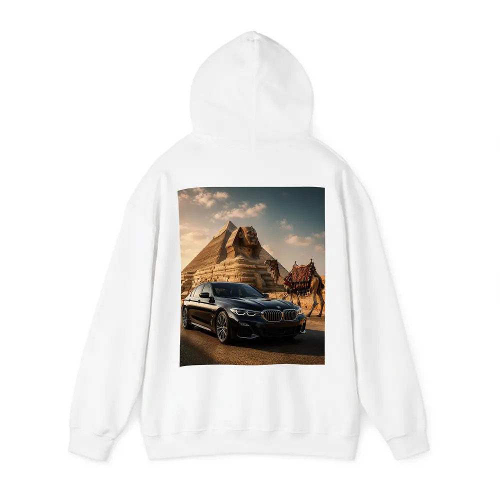Black BMW Five Series Egypt Sphinx Background – Hoodies