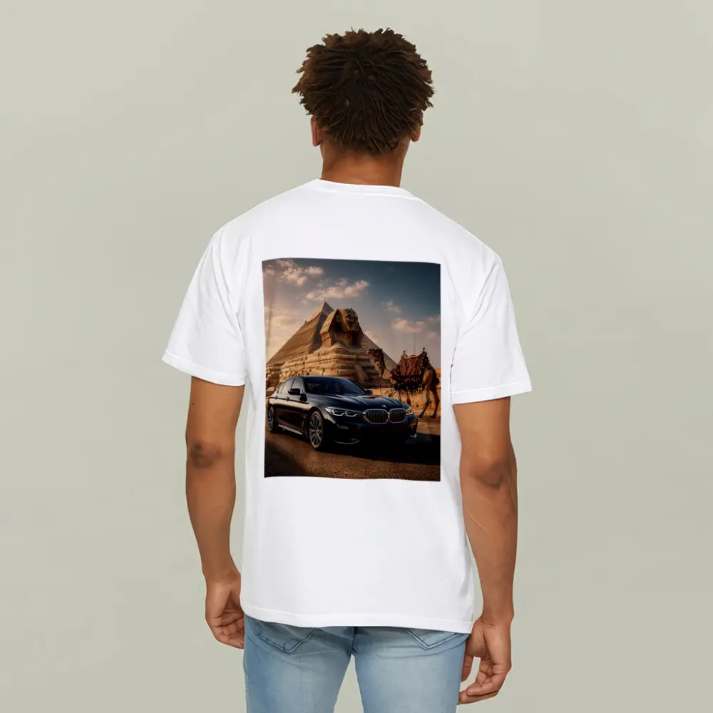 Black BMW Five Series Egypt Sphinx Background – T-Shirts