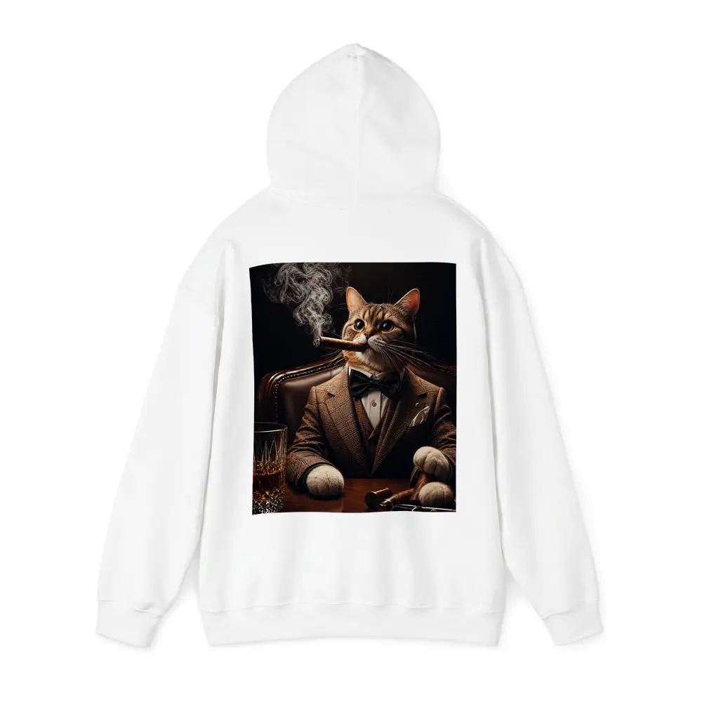 Boss Cat Smoking Cigar in Suit – Hoodies